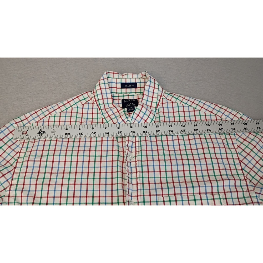 J.CREW Flex Washed Classic Fit Plaid Button-Down Shirt Men's Size M Multicolored - Picture 7 of 13